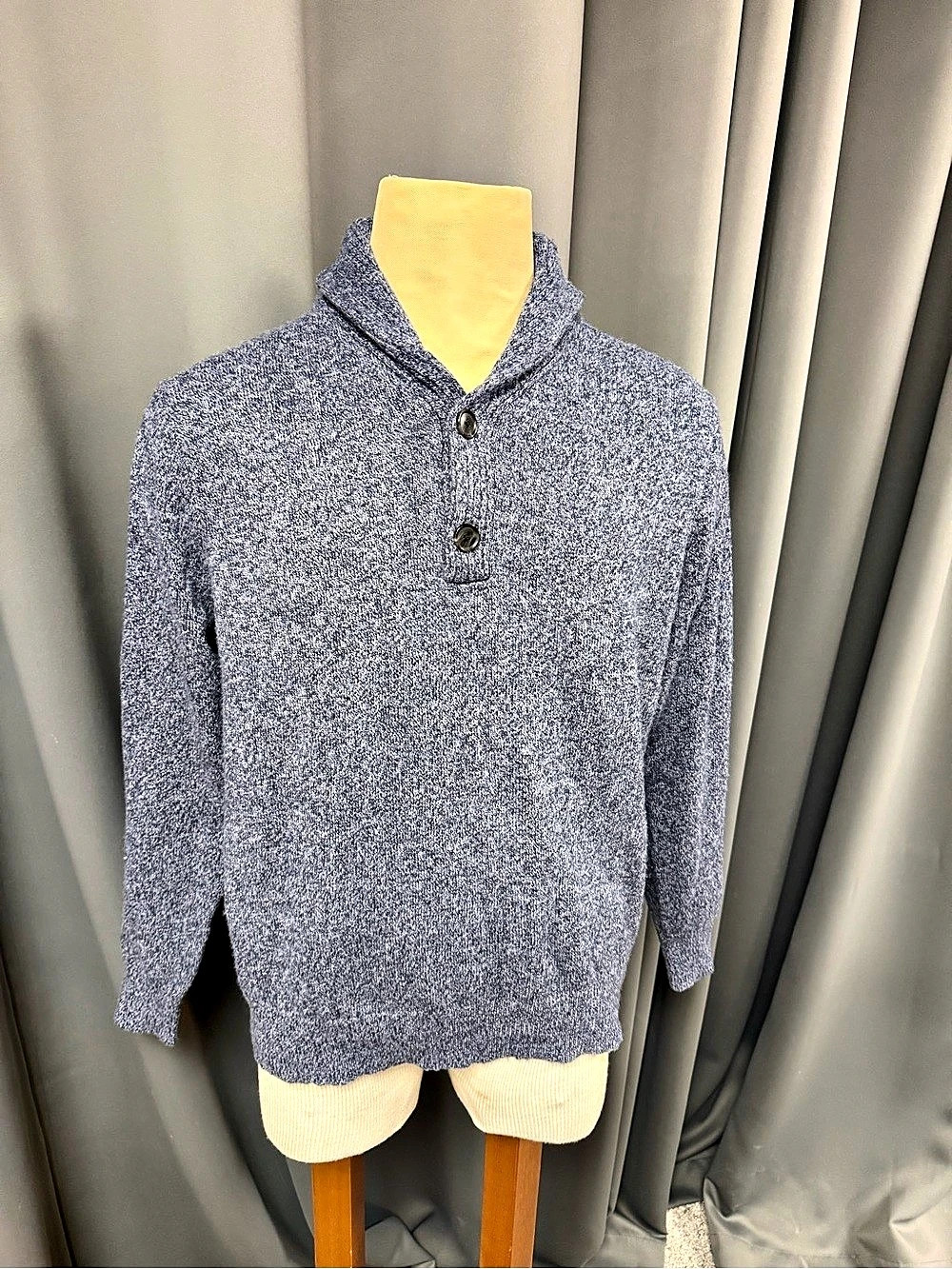 J.CREW Shawl-collar sweater in supersoft lambswool blend Cardigan Men's Blue &